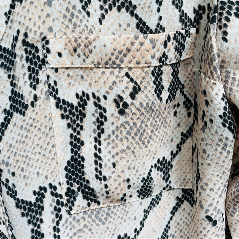 Express Portofino Shirt Button Up Python Snake Pr… - image 3